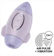 SATISFYER - MISSION CONTROL LILAC SMALL DOUBLE IMPULSE VIBRATOR SATISFYER - MISSION CONTROL LILAC SMALL DOUBLE IMPULSE VIBRATOR
